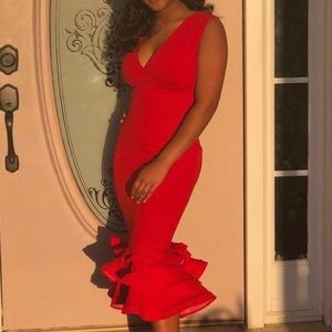 A royal red homecoming/prom dress!